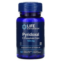 Pyridoxal 5'-Phosphate Caps 100 мг (Витамин В6 в виде пиридоксаль 5’-фосфата) 60 растительных капсул Life Extension