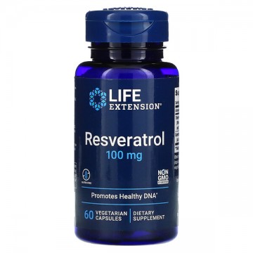 Resveratrol 100 мг (ресвератрол, кверцетин) 60 растительных капсул Life Extension