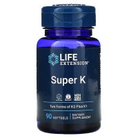 Super K (витамин K) 90 гелевые капсулы Life Extension