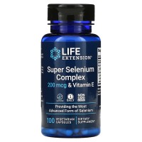 Super Selenium Complex & Vitamin E 200 мкг (селен, витамин E) 100 растительных капсул Life Extension