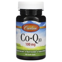 CoQ10 100 мг (коэнзим Ку10, Ку-10, витамин Е) 90 мягких желатиновых капсул Carlson Labs