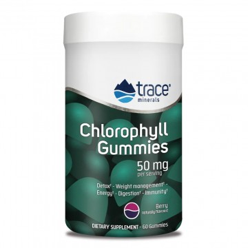 Chlorophyll gummies 50 мг (хлорофилл) 60 жевательных мармеладок Trace Minerals