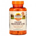 Calcium Magnesium & Zinc (кальций, магний, цинк) 100 таблеток Sundown Naturals