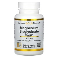 Magnesium Bisglycinate Albion TRAACS® 100 мг (магний, бисглицинат магния) 60 растительных капсул California GOLD