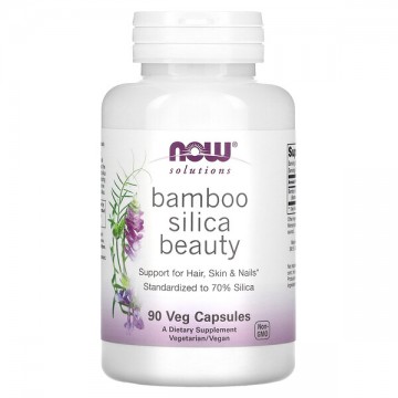 Bamboo Silica Beauty (кремний из бамбука) 90 растительных капсул NOW Foods