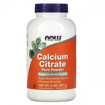 Calcium Citrate Pure Powder (цитрат кальция) 227 грамм NOW Foods