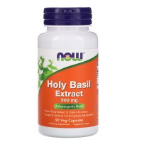 Holy Basil Extract 500 мг (экстракт священного базилика) 90 растительных капсул NOW Foods