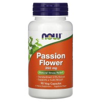 Passion Flower 350 мг (Пассифлора) 90 растительных капсул NOW Foods