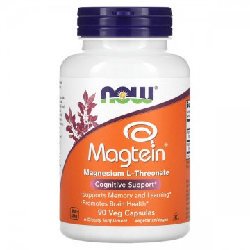 Magtein (магний треонат) 90 растительных капсул NOW Foods