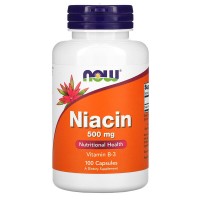 Niacin 500 мг (ниацин, витамин B3) 100 капсул NOW Foods