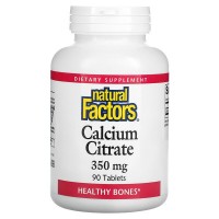 Calcium Citrate 350 мг (кальций цитрат, цитрат кальция) 90 таблеток Natural Factors