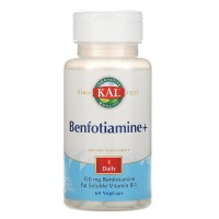 Benfotiamine+ (бенфотиамин, витамины B) 150 мг 60 растительных капсул KAL