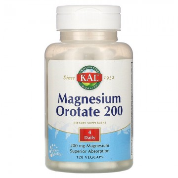 Magnesium Orotate (оротат магния) 200 мг 120 растительных капсул KAL