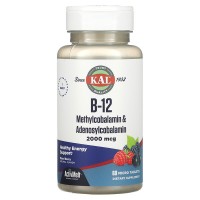 B-12 Methylcobalamin & Adenosylcobalamin (B-12 аденозил метилкобаламин) 2000 мкг 60 таблеток