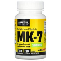 MK-7 (витамин K2) 180 мкг 30 мягких капсул Jarrow Formulas