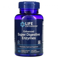 Enhanced Super Digestive Enzymes (энзимы, пищеварительные ферменты) 60 растительных капсул Life Extension