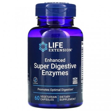 Enhanced Super Digestive Enzymes (энзимы, пищеварительные ферменты) 60 растительных капсул Life Extension