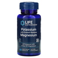 Potassium with Extend-Release Magnesium (магний, калия) 60 растительных капсул Life Extension