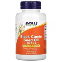 Black Cumin Seed Oil 1000 mg (масло семян чёрного тмина) 60 желатиновых капсул NOW Foods