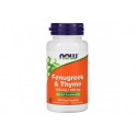 FENUGREEK & THYME 350 МГ/150 МГ (пажитник, тимьян) 100 растительных капсул NOW Foods