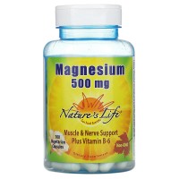 Магний Natures Life Magnesium 500 мг, 100 растительных капсул