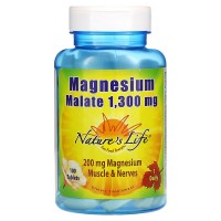 Магний Natures Life Magnesium Malate 1300 мг, 100 таблеток