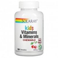 Мультивитамины для детей Solaray kids Vitamins & Minerals 120 жевательных таблеток