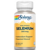 Селен Solaray Selenium 200 mcg, 100 растительных капсул