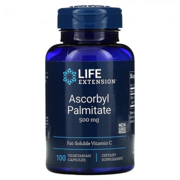 Витамин С (аскорбил пальмитат) Life Extension Ascorbyl Palmitate 500 мг, 100 растительных капсул