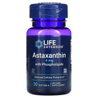 Астаксантин (антиоксидант) Life Extension Astaxanthin 4 mg, 30 гелевых капсул