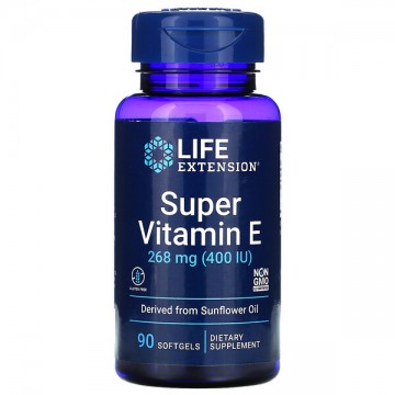Витамин Е Life Extension Super Vitamin E 268 mg (400 IU), 90 гелевых капсул