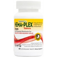 HEMA-PLEX Slow-Release Tablets (комплекс для нормализации железа), 60 таблеток в банке