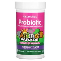 Probiotic Kids 7 миллиардов CFU (пробиотики для детей) 30 жевательных таблеток Natures Plus