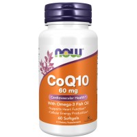 CoQ10 60 мг + Omega 3 60 капс. NOW Foods