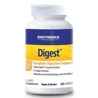 Digest Complete Enzyme Formula (пищеварительные ферменты, энзимы) 180 растительных капсул ENZYMEDICA