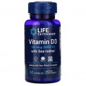 Витамин Д3 с морским йодом Life Extension Vitamin D3 with Sea-Iodine 5000МЕ (125 мкг) 60 капсул