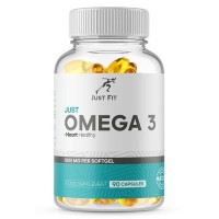 Just Omega-3 (рыбий жир, омега, жирные кислоты) 90 гелевых капсул Just Fit