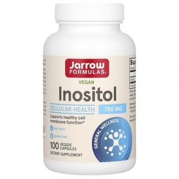 Inositol (инозитол) 750 мг, 100 растительных капсул, Jarrow Formulas
