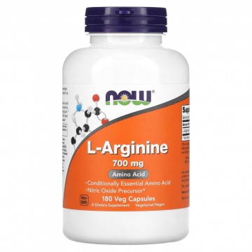 L-Arginine 700 мг (аргинин) 180 капсул NOW