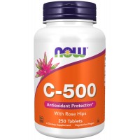 Vitamin C-500 with rose hips NOW (витамин C, шиповник) 250 таблеток NOW Foods