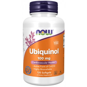 Ubiquinol 100 мг (Убихинол) 120 капсул Now Foods