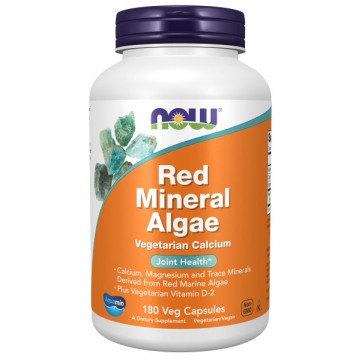 Red mineral algae (комплекс для костей) 180 вег. капсул Now Foods