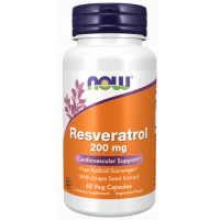 Resveratrol 200 мг (ресвератрол) 60 растительных капсул NOW Foods