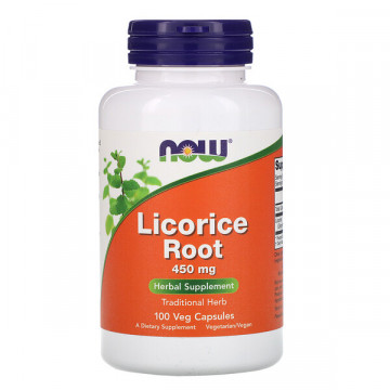 Licorice Root 450 мг (корень солодки) 100 капсул NOW Foods
