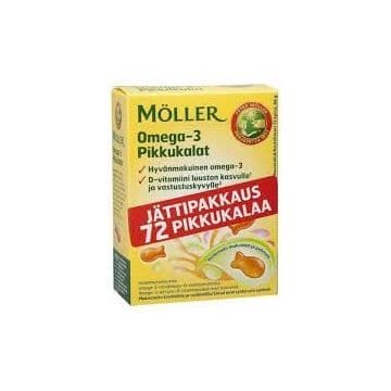 Moller Omega-3 Pikkupalat 72 вкусовые капсулы рыбки