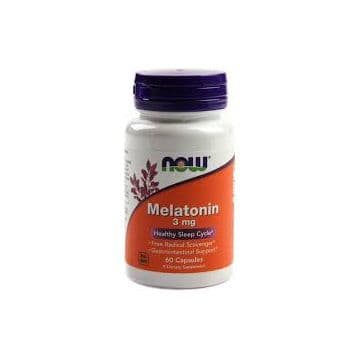 Melatonin 3 мг (мелатонин) 60 растительных капсул NOW
