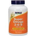 Super Omega 3-6-9 1200 мг (ОМЕГА, РЫБИЙ ЖИР) 180 капсул NOW