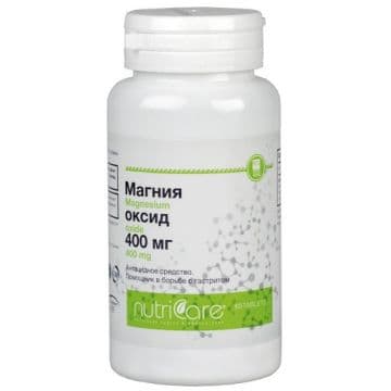 NUTRICARE БАД к пище "Магния оксид 400 мг", 60 таблеток
