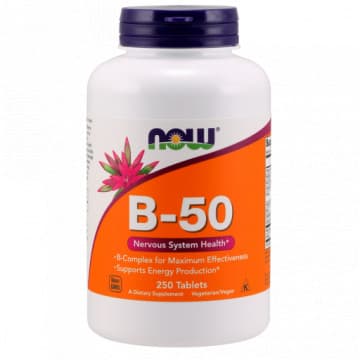 B-50 (витамины B) 250 табл. NOW Foods