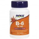 B-6 50 мг (витамин B6) 100 таблеток NOW Foods